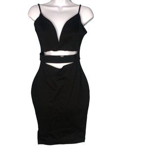 Windsor cut out sexy spaghetti strap deep v dress NWT med